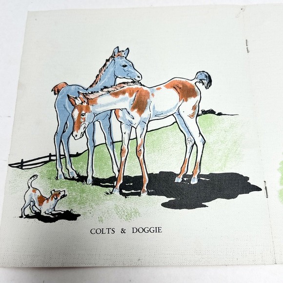 Baby’s Book 1935 Linen Childrens book Akron. O. Made in USA - Picture 4 of 6